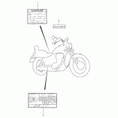 Схема вузла: Інформаційні наклейки (Model t/v/w/x/y) для Suzuki LS650 Savage