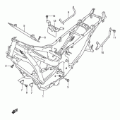 Схема узла: Рама для Suzuki GSX750 Katana