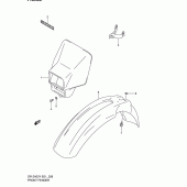 Схема вузла: Переднє крило (Dr-z400y/ey/k1/ek1 e1, dr-z400ey p37) для Suzuki DR-Z400 DR-Z400