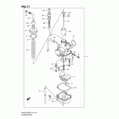 Схема узла: Карбюратор (En125huk9/huzk9) для Suzuki EN125