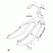 Схема вузла: Задній підсідельний обтічник (Gsf1200k3) для Suzuki GSF1200 Bandit