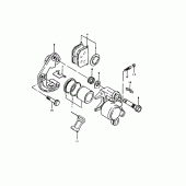 Схема вузла: Передній гальмівний супорт для Suzuki GS1000