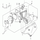 Схема вузла: Повітряний фільтр для Suzuki DR-Z400 DR-Z400S