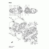 Схема узла: Картер двигателя для Suzuki AN650 Burgman (EU analogue of SkyWave)