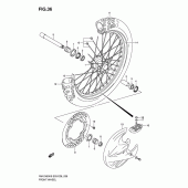 Схема узла: Переднее колесо для Suzuki RM-Z450