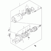 Схема вузла: Електричний стартер для Suzuki GSX750 Katana