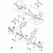 Схема вузла: Підніжки для Suzuki GSX-R600