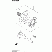 Схема узла: Привод стартера для Suzuki DR200 DR200S