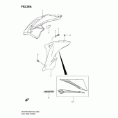 Схема вузла: Накладка паливного бака (Model l0) для Suzuki DR-Z70