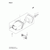 Схема узла: Задний фонарь (Стоп-сигнал) для Suzuki DR-Z400 DR-Z400SM