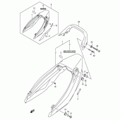Схема узла: Задний подседельный обтекатель (Model k3) для Suzuki GSX1400