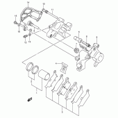 Схема узла: Задний тормозной суппорт для Suzuki RM125