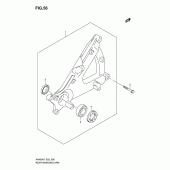 Схема узла: Задний рычаг подвески для Suzuki AN400 Burgman (EU analogue of SkyWave)