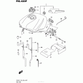 Схема вузла: Паливний бак (Ysf,yvz,yww) (Sv650Al7 E28) для Suzuki SV650