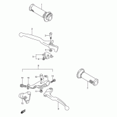 Схема узла: Ручки руля (Model k) для Suzuki GS500