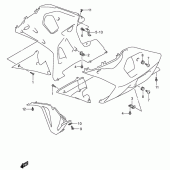 Схема вузла: Кріплення обтічників для Suzuki GSX-R750