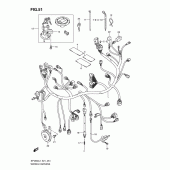 Схема вузла: Електропроводка (Sfv650l1 e21) для Suzuki SFV650 Gladius