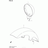 Схема узла: Переднее крыло для Suzuki LS650 Boulevard S40