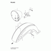 Схема вузла: Переднє крило (Model k9) для Suzuki VL1500 Boulevard C90T