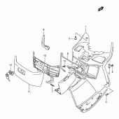 Схема вузла: Передній бардачок (Model k1/k2) для Suzuki AN400 Burgman (EU analogue of SkyWave)