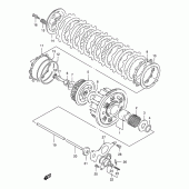 Схема узла: Сцепление для Suzuki GSX400