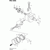 Схема вузла: Колінчастий вал & Поршень для Suzuki SV650