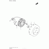Схема вузла: Статор & Ротор для Suzuki TU250