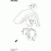 Схема узла: Переднее крыло (Vl800L6 E03) для Suzuki VL800 Boulevard C50T