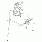 Схема вузла: Паливний кран Suzuki GSX750 Katana