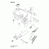 Схема узла: Топливный бак (Model k7/k8) для Suzuki DR-Z400 DR-Z400SM