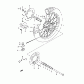 Схема вузла: Заднє колесо (Model n) для Suzuki RM250