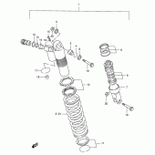 Схема вузла: Амортизатор задній (Model t) для Suzuki RM125