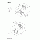 Схема узла: Поворотники (Model k2/k3) для Suzuki GSX-R750