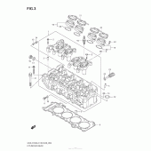 Схема узла: Головка цилиндра для Suzuki GSX-R750