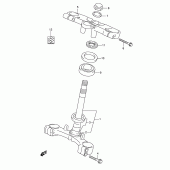 Схема узла: Рулевая траверса для Suzuki GSX600 Katana