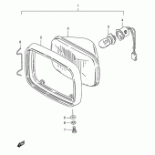Схема узла: Фара (E9,  e95,  model l p9) для Suzuki TS125