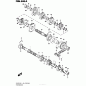 Схема вузла: Трансмісія для Suzuki GSX-S1000