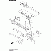 Схема вузла: Копірний вал & Вилки & Вал перемикання для Suzuki GSX-R1000