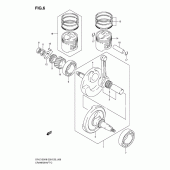 Схема узла: Коленчатый вал & Поршень для Suzuki DR-Z125 DR-Z125L