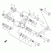 Схема вузла: Важіль прогресії для Suzuki DR-Z400 DR-Z400S