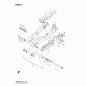 Схема узла: Задний рычаг подвески для Suzuki DR650 DR650SE