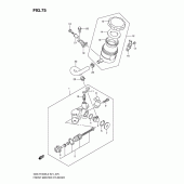 Схема узла: Передний тормозной цилиндр для Suzuki GSX-R1000