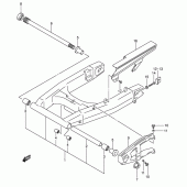 Схема вузла: Задній важіль підвіски Suzuki DL1000 V-Strom