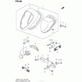 Схема вузла: Задній ліхтар (Стоп-сигнал) (Vl800L4 E03) для Suzuki VL800 Boulevard C50C