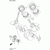 Схема вузла: Колінчастий вал Поршень для Suzuki VZ800 Boulevard M50
