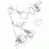 Схема узла: Поворотники для Suzuki TS125