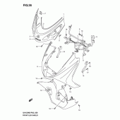 Схема узла: Передний обтекатель (Model k2) для Suzuki UH125 Burgman