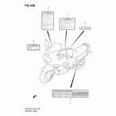 Схема узла: Наклейки (Model k1) для Suzuki GSX750 Katana