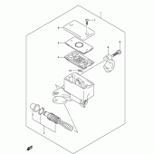 Схема вузла: Передній гальмівний циліндр (See note) для Suzuki GSF650 Bandit S