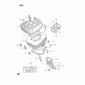 Схема вузла: Циліндр для Suzuki TS185